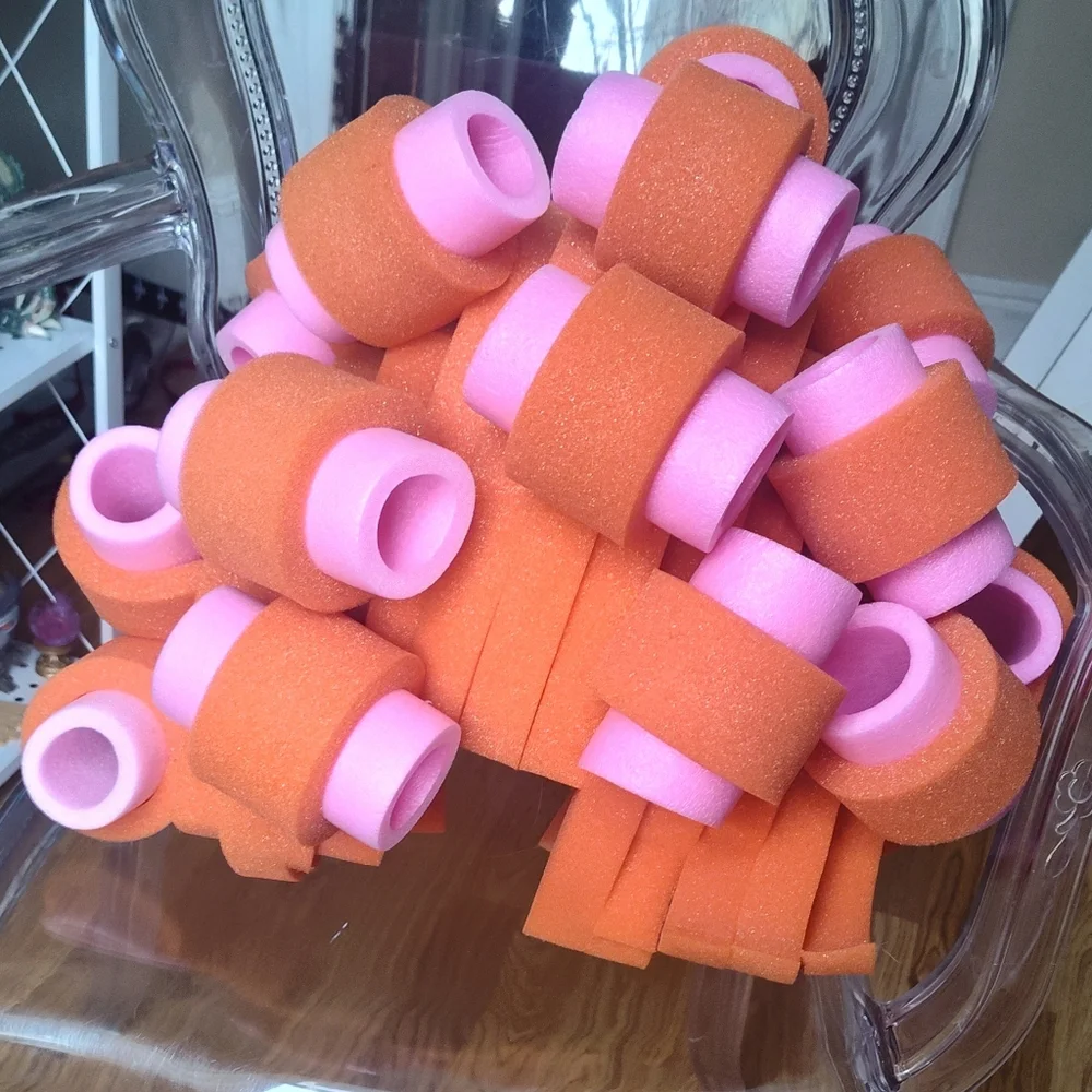 The Chris March x Target Foam Wig Rollers in pink, orange - Picture 3 of 10